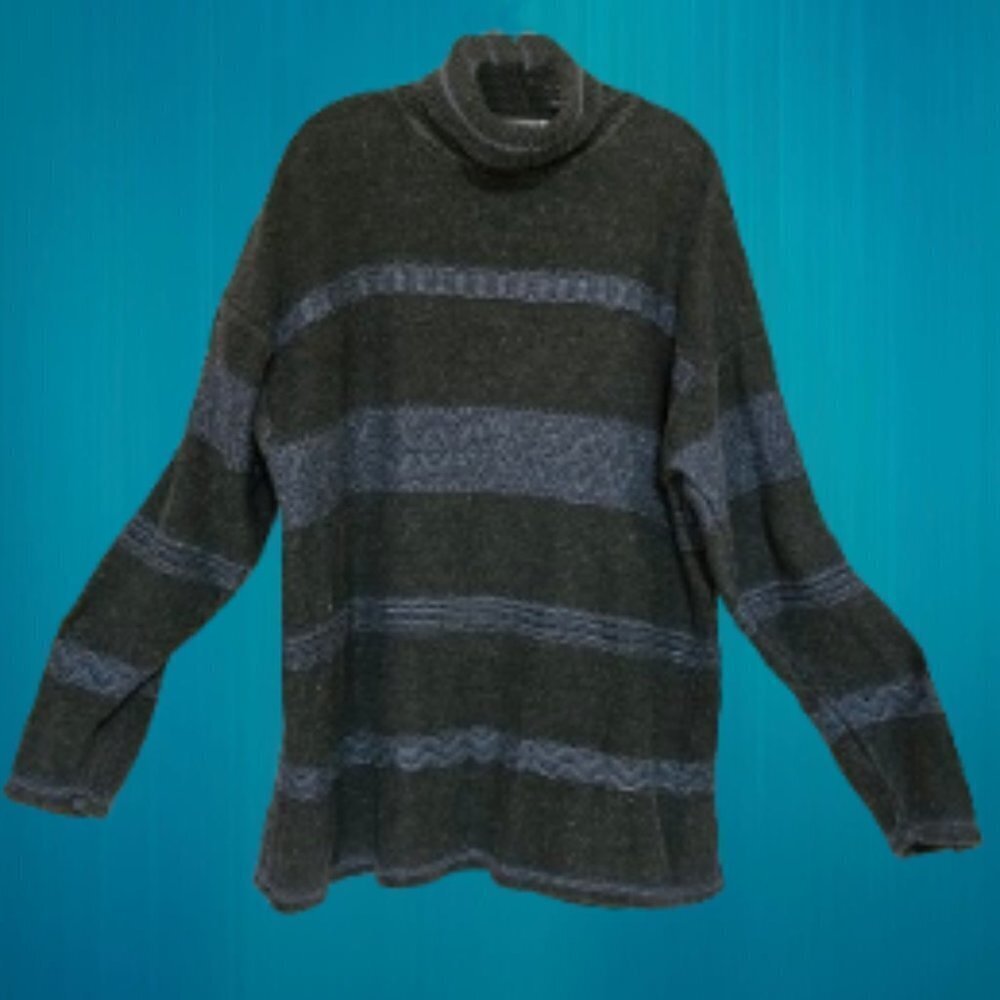 Concrete Mix Vintage Pullover/Turtleneck Men's Sweater Heather Gray - M/L